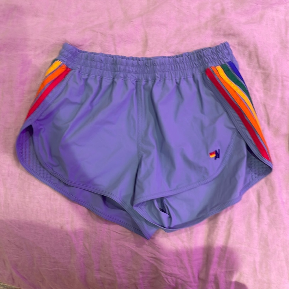 Blue aviator Nation athletic shorts